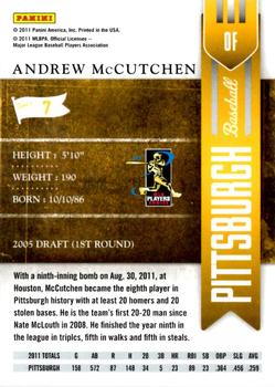 2011 Playoff Contenders #7 Andrew McCutchen Back