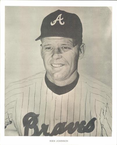 1968 Atlanta Braves 8x10 Photocards #NNO Ken Johnson Front