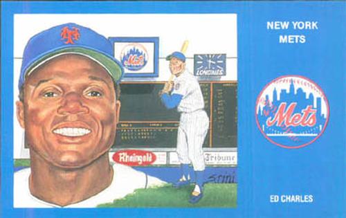 1989 Historic Limited Editions 1969 New York Mets Postcards #5 Ed Charles Front