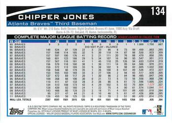 2012 Topps Opening Day #134 Chipper Jones Back