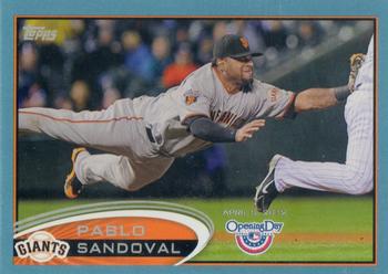 2012 Topps Opening Day - Blue #63 Pablo Sandoval Front