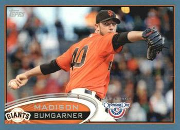 2012 Topps Opening Day - Blue #70 Madison Bumgarner Front