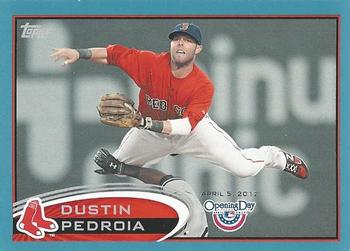 2012 Topps Opening Day - Blue #172 Dustin Pedroia Front