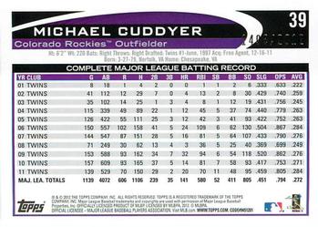 2012 Topps Opening Day - Blue #39 Michael Cuddyer Back