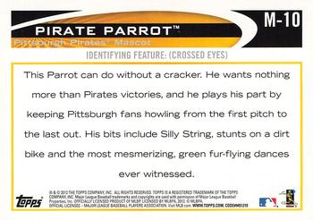 2012 Topps Opening Day - Mascots #M-10 Pirate Parrot Back
