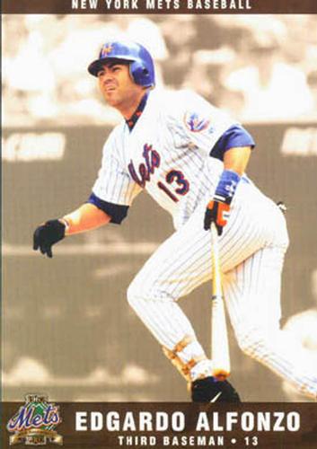 2002 New York Mets Marc S. Levine Photocards #1 Edgardo Alfonzo Front
