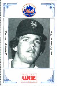 1991 The Wiz New York Mets #5 Neil Allen Front
