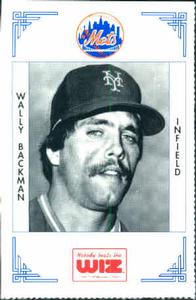 1991 The Wiz New York Mets #19 Wally Backman Front