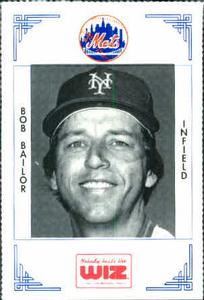 1991 The Wiz New York Mets #21 Bob Bailor Front