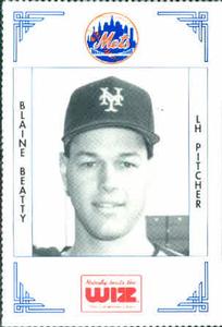 1991 The Wiz New York Mets #28 Blaine Beatty Front
