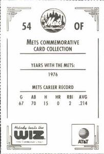 1991 The Wiz New York Mets #54 Leon Brown Back
