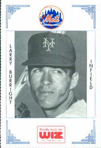 1991 The Wiz New York Mets #57 Larry Burright Front