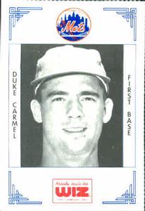 1991 The Wiz New York Mets #64 Duke Carmel Front