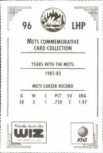 1991 The Wiz New York Mets #96 Carlos Diaz Back