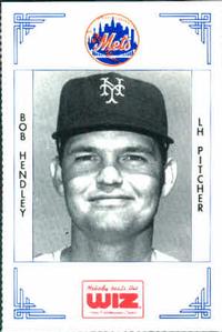 1991 The Wiz New York Mets #172 Bob Hendley Front