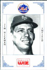 1991 The Wiz New York Mets #180 Jim Hickman Front