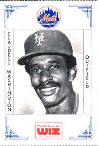 1991 The Wiz New York Mets #425 Claudell Washington Front