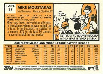 2012 Topps Heritage #17 Mike Moustakas Back