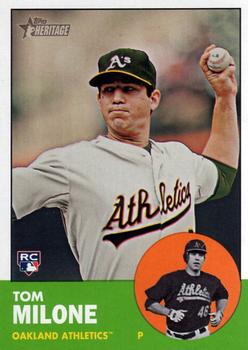 2012 Topps Heritage #374 Tom Milone Front
