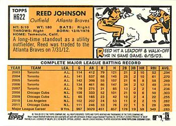 2012 Topps Heritage #H622 Reed Johnson Back
