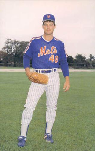 1987 Barry Colla New York Mets Postcards #1887 Randy Myers Front
