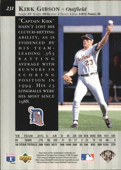 1995 Upper Deck - Special Edition #231 Kirk Gibson Back