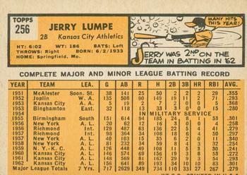 2012 Topps Heritage - 50th Anniversary Buybacks #256 Jerry Lumpe Back