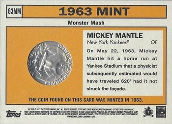 2012 Topps Heritage - 63 Mint #63MM Mickey Mantle Back