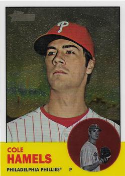 2012 Topps Heritage - Chrome #HP48 Cole Hamels Front