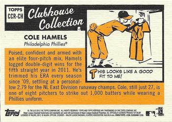 2012 Topps Heritage - Clubhouse Collection Relics #CCR-CH Cole Hamels Back