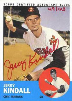 2012 Topps Heritage - Real One Autographs Red Ink #ROA-JK Jerry Kindall Front