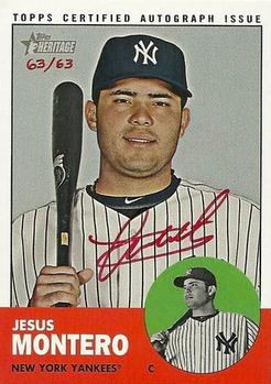 2012 Topps Heritage - Real One Autographs Red Ink #ROA-JMO Jesus Montero Front