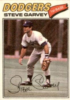 1977 Topps Cloth Stickers #19 Steve Garvey Front