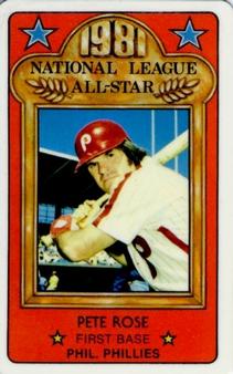 1981 Perma-Graphics All-Star Credit Cards #150-ASN8107 Pete Rose Front