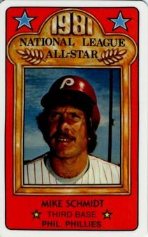 1981 Perma-Graphics All-Star Credit Cards #150-ASN8108 Mike Schmidt Front