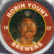 1992 Score 7-Eleven Superstar Action Coins #17 Robin Yount Front