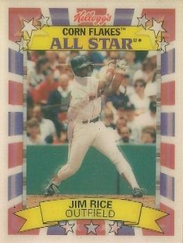1992 Kellogg's Corn Flakes All-Stars #8 Jim Rice Front
