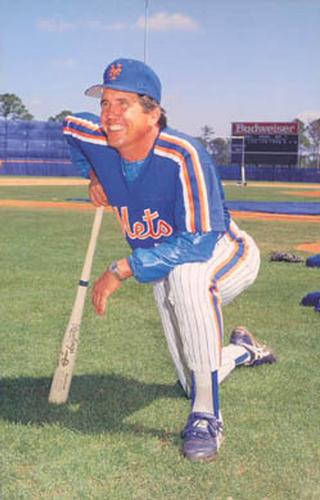 1989 Barry Colla New York Mets Postcards #3789 Davey Johnson Front