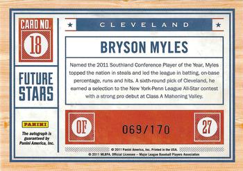 2011 Playoff Contenders - Future Stars Autographs #18 Bryson Myles Back