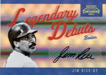 2011 Playoff Contenders - Legendary Debuts Autographs #15 Jim Rice Front
