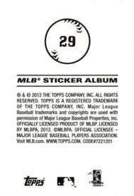 2012 Topps Stickers #29 B.J. Upton Back
