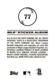 2012 Topps Stickers #77 Eric Hosmer Back