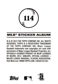 2012 Topps Stickers #114 Mike Carp Back