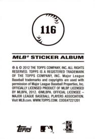 2012 Topps Stickers #116 Felix Hernandez Back