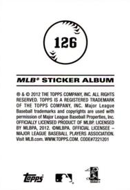 2012 Topps Stickers #126 Rangers Captain Back