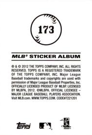 2012 Topps Stickers #173 Heath Bell Back