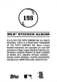 2012 Topps Stickers #198 Ian Desmond Back