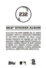 2012 Topps Stickers #232 Ryan Braun Back