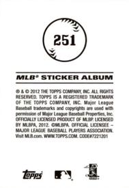 2012 Topps Stickers #251 Adam Wainwright Back
