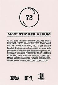 2012 Topps Stickers #72 Paws Back